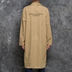Stussy international summer 2017 Tan Long trench Coat